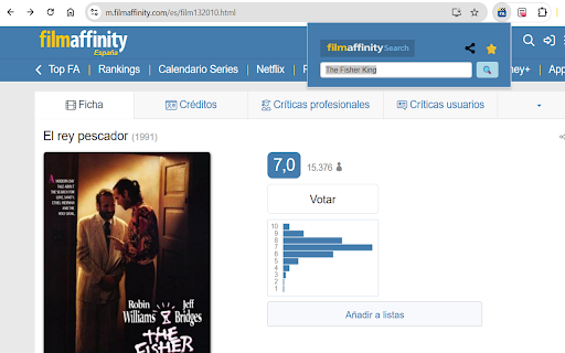 FilmAffinity Search Extension :: Una extensión para buscar películas, series, actores, directores, etc. en FilmAffinity