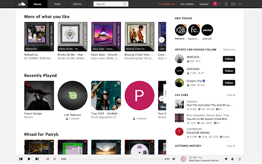 Amply - SoundCloud Classic Theme & Settings :: 2025 • Open-source • Bring back SoundCloud Classic Theme (Dark Mode compatible), change fonts, disable notifications... and more.