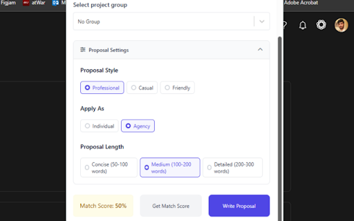Apply Smart :: Boost your chances of landing freelance jobs with intelligent, personalized proposals — in seconds!
This extension helps…