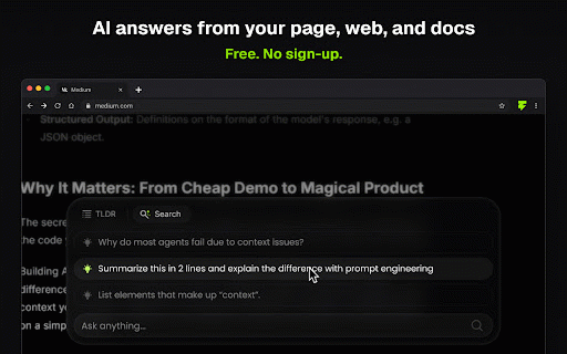 Tachyo: AI browser co-pilot for 3× faster reading & search :: AI browser co-pilot for 3× faster reading & search.