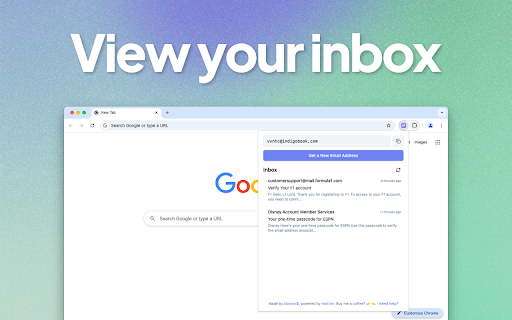 Better Temporary Mail: Privacy-Focused Temporary Mail :: A temporary mail service that respects your privacy. Generate disposable email addresses and view emails—without leaving your tab.