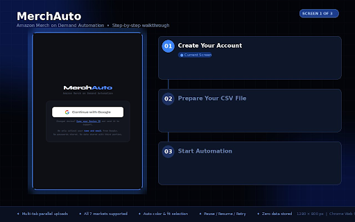 MerchAuto: Upload Automation :: Automate Amazon Merch on Demand product uploads