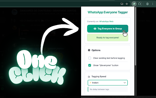 WhatsApp Everyone Tagger :: Tag everyone in a WhatsApp group with one click - now with inline button!