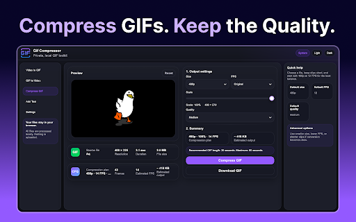 Gif Compressor :: Use Gif Compressor to compress files, resize gif files, and convert video to gif quickly in your browser.