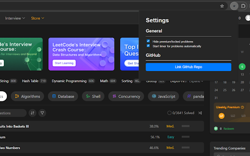 LeeterAlly - Your LeetCode Ally :: A smart companion for LeetCode that boosts productivity via features like GitHub integration, LLM hints generator and much more!