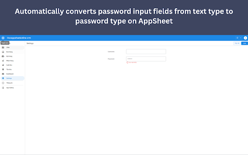 AppSheet Password Field Fixer :: Automatically converts password input fields to proper password type on AppSheet login page