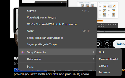 AI Search Extension :: Right-click to search selected text or image with customizable AI models