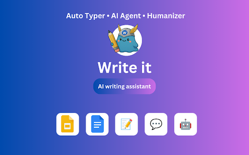 Write It: Humanizer and Auto Typer :: Enhance your writing with smart assistance, ai tools, and auto-typing capabilities. Powered by Write It.