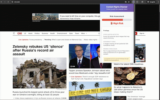 Content Rights Checker :: Instantly check images and content for copyright risks. Avoid costly lawsuits with one click.