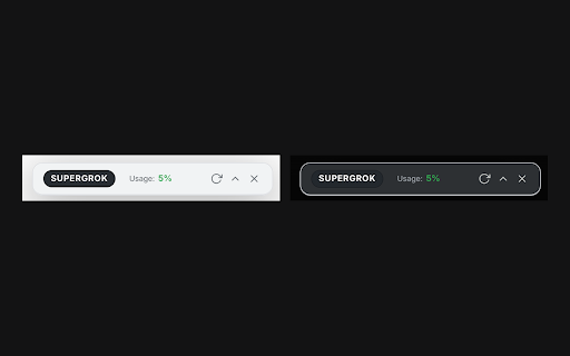 Grok Usage Extension :: Displays your monthly Grok usage limit in a beautiful glassmorphic card.