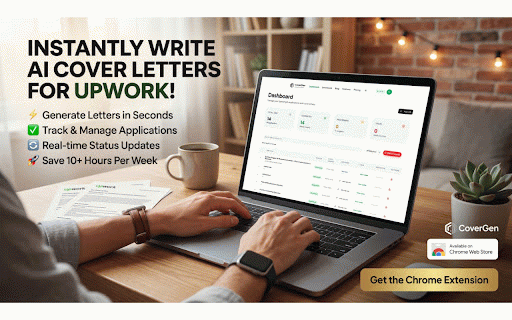 Upwork Companion - CoverGen :: Save Upwork job postings directly to your CoverGen dashboard for AI-powered cover letter generation