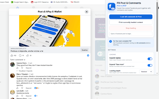 FB Post & Comments Print :: Save a Facebook post with comments and replies as a clean PDF or long JPG screenshot.