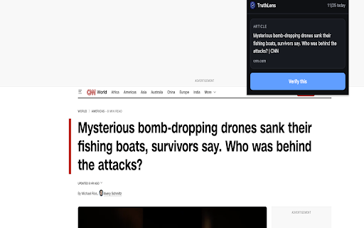 TruthLens — Who Reported It First? :: Verify the story you're reading. One click traces a headline back to its original source and shows who is echoing whom.