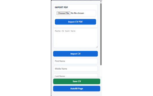 CV Autofill :: Autofill job applications from stored CV data
