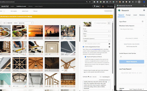 Microstock One for All :: Gabungan tools untuk Research, Generator, dan Otomatisasi Metadata Microstock.