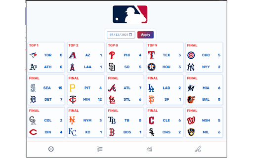 MLB Scoreboard :: View live scores, stats, and results for all things Baseball in real time.