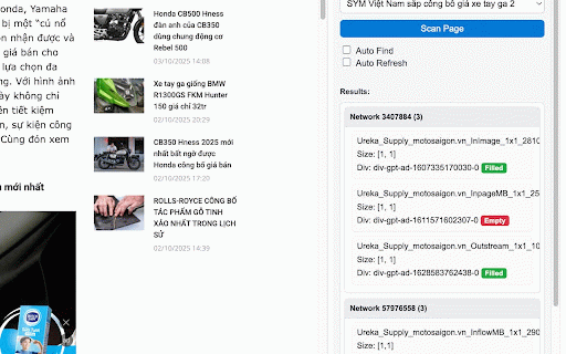 Adunits Sidebar :: View adunits and their fill status