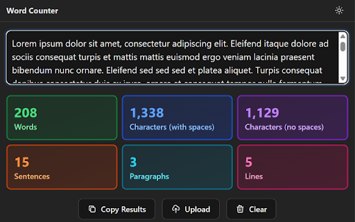 Word Counter :: Count the number of words in your text content.