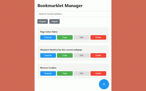 Bookmarklet Manager :: Manage and execute bookmarklets with ease