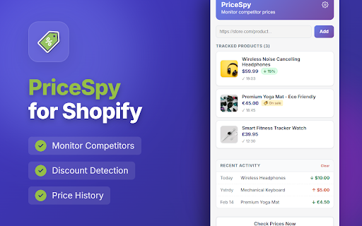 PriceSpy for Shopify :: Spy on competitor Shopify store prices and track history.