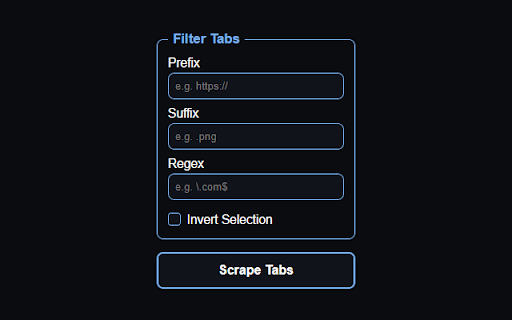 Tab Scraper :: A Chrome extension to scrape all urls from open tabs and download them as a text file.