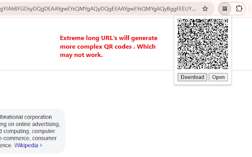 URL to QR Code :: Generate a QR code for the current tab's URL.
