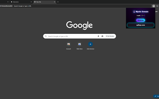 Mystic Short Domain Generator :: Generate short and creative domain name ideas instantly.