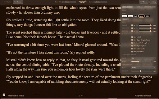 AO3 Silver Reader :: Read AO3 stories in a distraction-free, Silver Reader paginated reader.