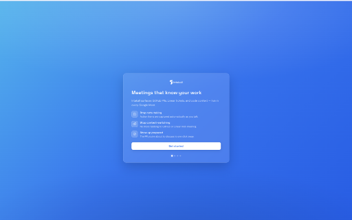Intakall :: Meetings that know your work. Records your Google Meet call to surface live GitHub and Linear context for your team.