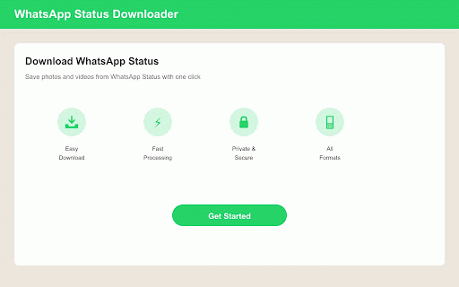 WhatsApp Status Downloader :: A Chrome extension to download WhatsApp Web statuses (photos and videos)