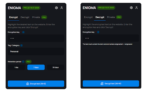 Enigma :: Enigma - a revolutionary message encryption extension based on the principles of the legendary Enigma machine. Protect your…