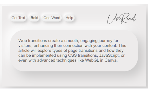 VisiRead :: VisiRead is a reading assistant designed to help reduce reading difficulties using some well researched text accessibility…