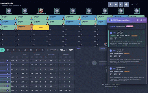 DraftMilk - Live Draft Assistant :: Real-time fantasy football draft assistance with VORP-based player recommendations
