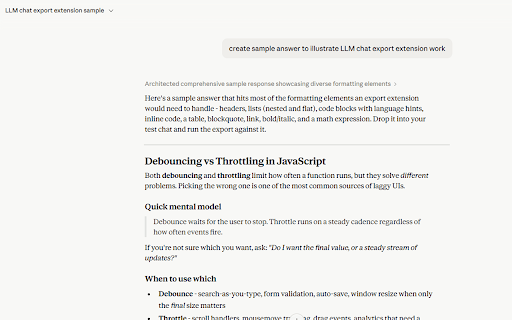 LLM Chat Exporter :: Export LLM chat conversations (Claude, ChatGPT, Gemini...) to Markdown or ZIP, with images and pasted attachments inline.