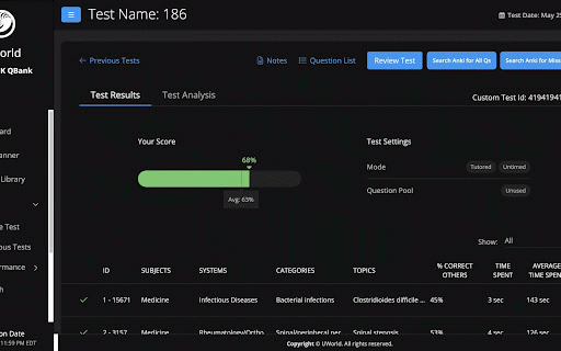 UWorld to Anki Search :: Export UWorld question IDs from the results screen to Anki Browser via AnkiConnect.