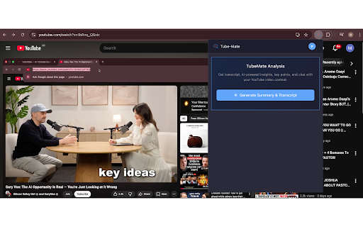 TubeMate - YouTube Summary & Chat :: Understand any YouTube video instantly, then ask follow-up questions with AI.