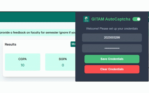 GITAM AutoCaptcha :: Auto-fills login details & captcha on GITAM. Special thanks to donors: Mohit Dendukuru Guru, Goutham