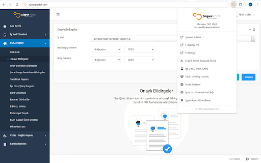 Süper Portal - SGK Link :: SuperPortal - SGK sitelerine erişim için Kısayol eklentisi.