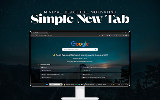 Simple New Tab :: A Simple New Tab Extension.