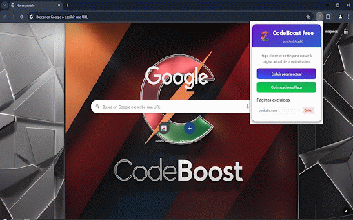 CodeBoost Free :: Optimiza el navegador para mejorar el rendimiento. Por José Agulló