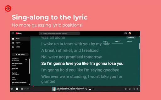 BetterYTMusic :: Enhanced YouTube Music with synced lyrics, Picture-in-Picture, and playback controls.