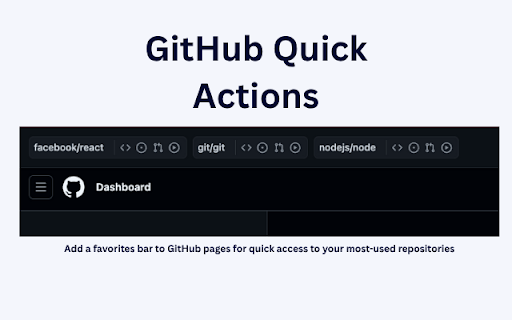 Github QuickAccess :: Quick access to your favorite GitHub repositories with a customizable favorites bar