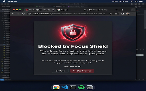 Focus Shield - Deep Work & Blocklist :: Keep away from digital distractions. Set blocklists and customizable focus timers to boost your productivity.