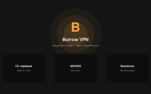 Burrow VPN — Безопасный прокси-тоннель :: Зарывайся глубже — будь в безопасности