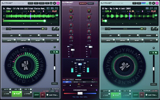 DJYAN.NET — CDJ-WEB 100 :: Offline dual-deck CDJ-WEB 100 booth by DJYAN.NET — click to open the full mixer in a tab.