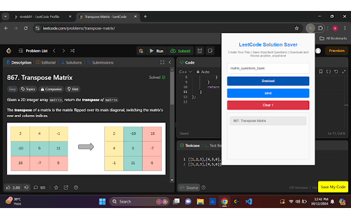 Leetcode Solution downloader :: Download your leetcode solutions and revise on the go!