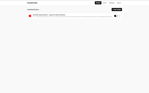 SnapMonkey :: Lightweight userscript manager for Chrome, Firefox, and Edge