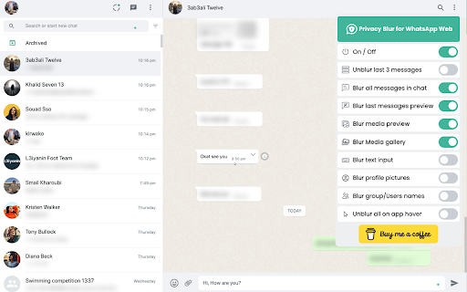 Privacy Blur for WhatsApp Web :: Privacy Blur – Blur & hide messages on WhatsApp Web, WA Web, and WhatsApp Business Web.