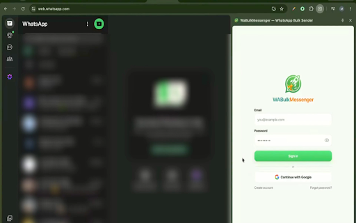 WaBulkMessenger — WhatsApp Bulk Sender :: Send personalized bulk WhatsApp messages from WhatsApp Web with Excel/CSV import, scheduling, attachments, and campaign tracking.
