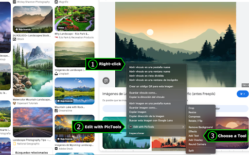 PicTools :: Edit images easily. Right click and send to PicTools!